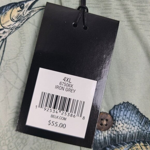 Ocean And Coast Mens Size XL Swordfish Button Up Shirt Fishing Soft Rayon Pocket - Picture 5 of 7